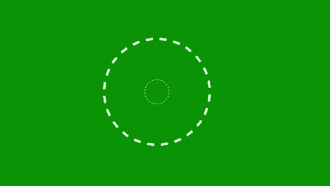 circling white dotted circles motion graphics with green screen background