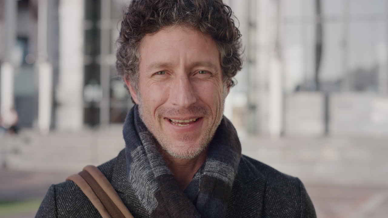 retrato feliz hombre de negocios maduro riendo disfrutando del logro del estilo de vida profesional empresario masculino independiente en la ciudad