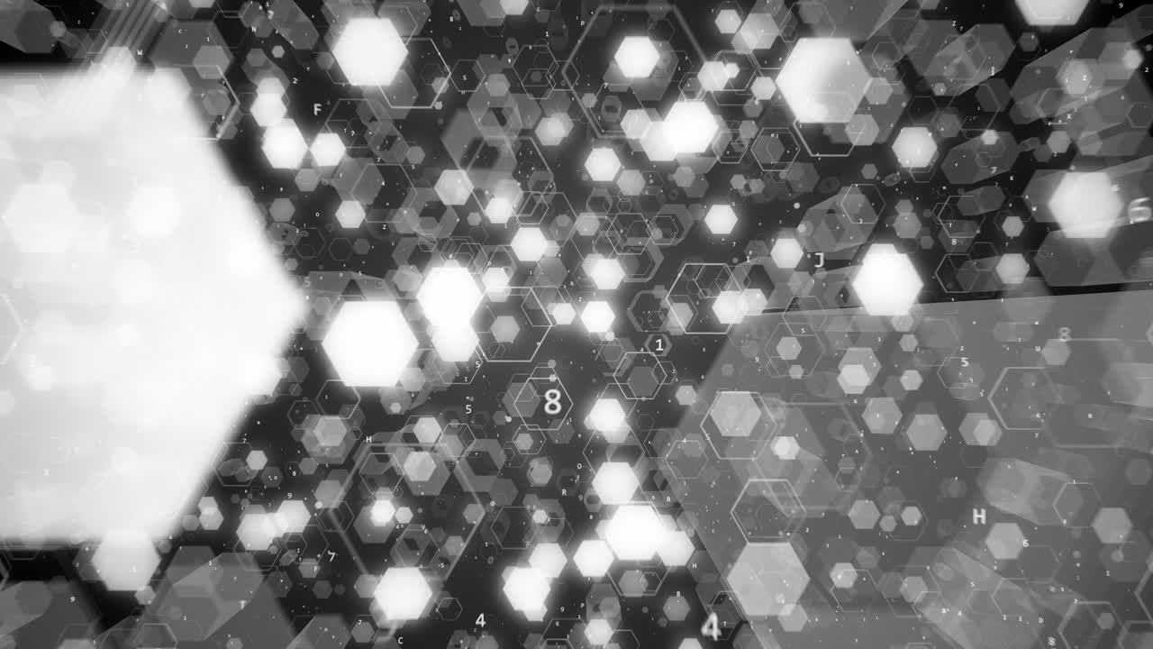 6각형과 데이터 시각화와 함께 추상적인 기하학적 패턴