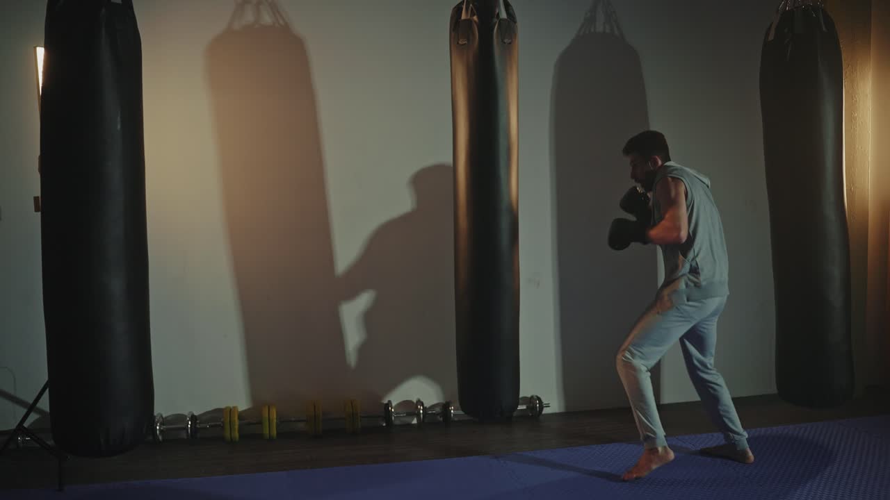 sesión de entrenamiento de boxeo
