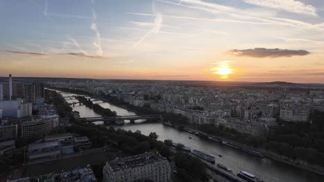 paris city skyline france, buildings at sunset, seine river beautiful europe travel