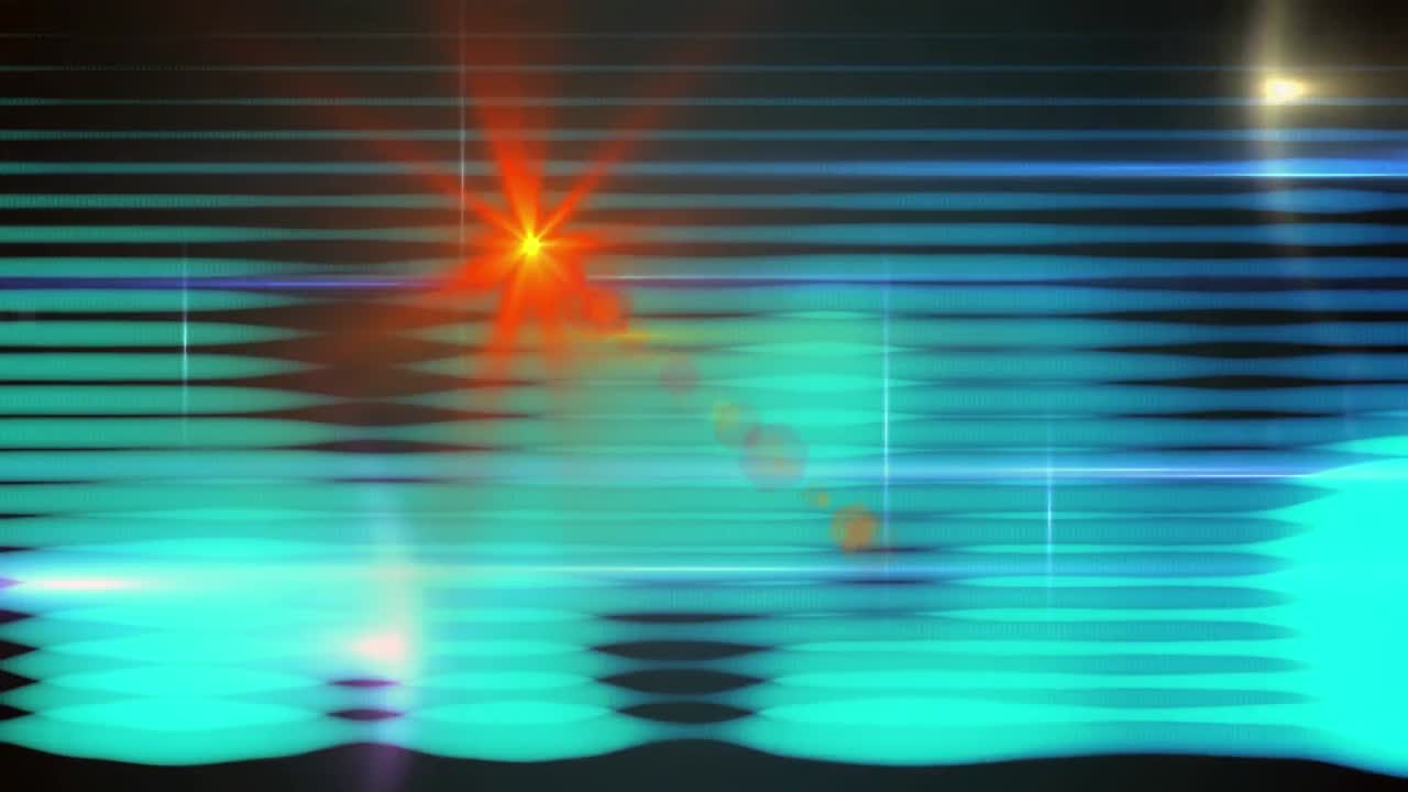 animación de formas sobre puntos de luz