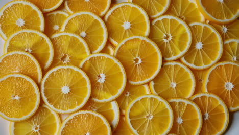 close-up of fresh orange slices