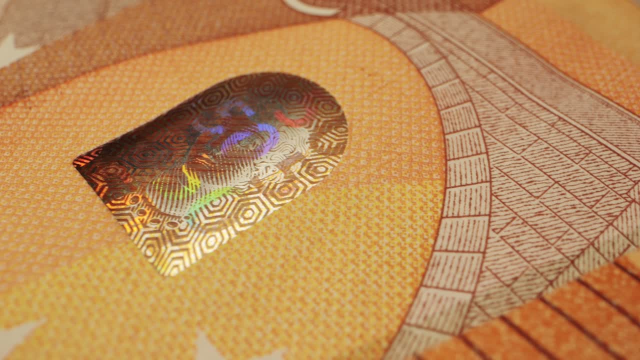 Fifty euro banknotes close-up. European currency EUR, EU Central Bank. 50 euro money macro. Economy, financial and banking concept in European union.