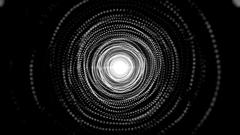 abstract background with particles tunnel. seamless loop