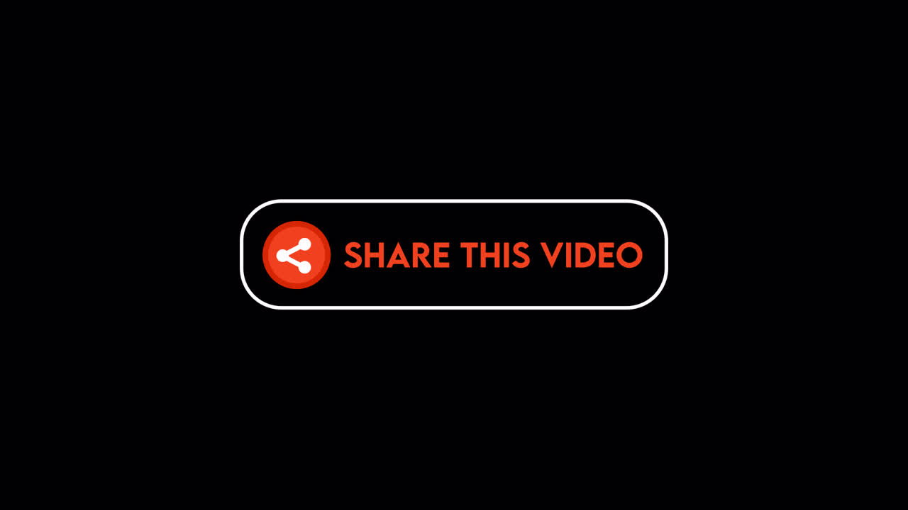 Animated Social Media Engagement Buttons on Black Background