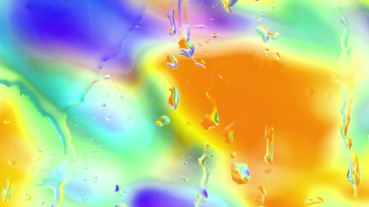 agua colorida lisa en la superficie del vidrio