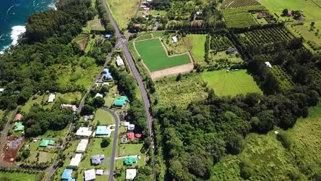 hawaii - inclinación de drones sobre la gran isla de hawaii