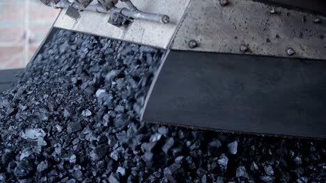 coal factory duping industrial raw material on train