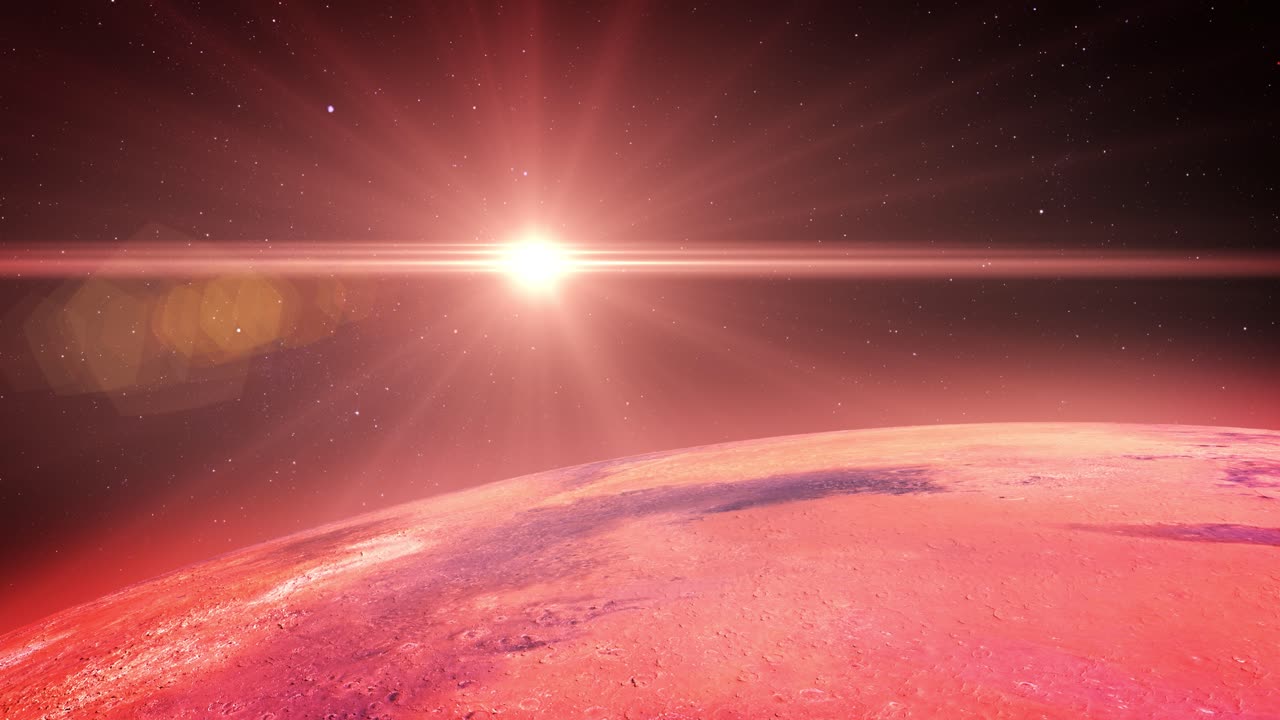 화성에서 해가 뜨는 것