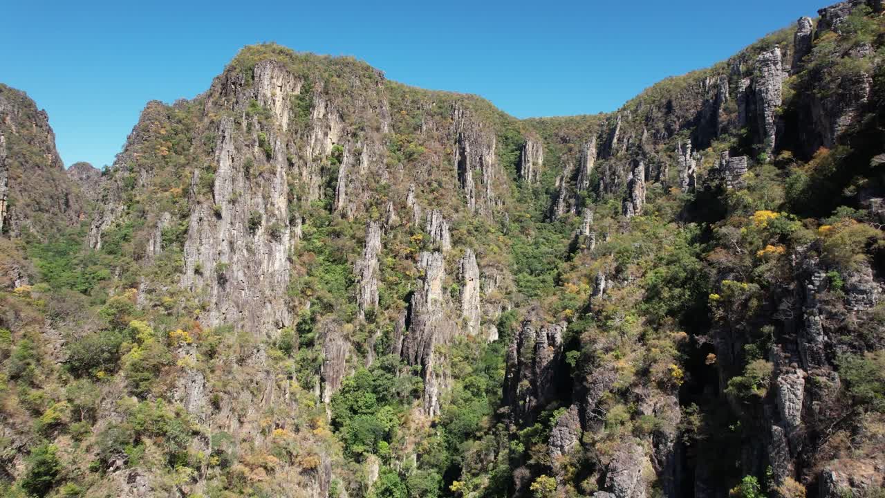 canoyns Guardian waterfall, blue water, sunny day, incredible landscape, in the Vão do Moleque community in Chapada dos Veadeiros