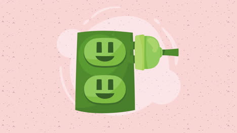 calcetín eléctrico ecológico animación verde