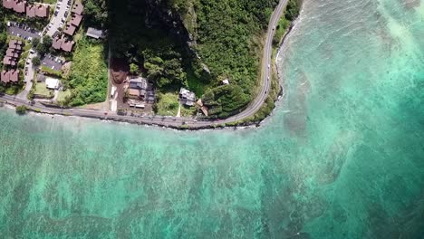 Hawaii---Hovering-with-the-drone-at-Kualoa-Beach-at-500-meters-altitude