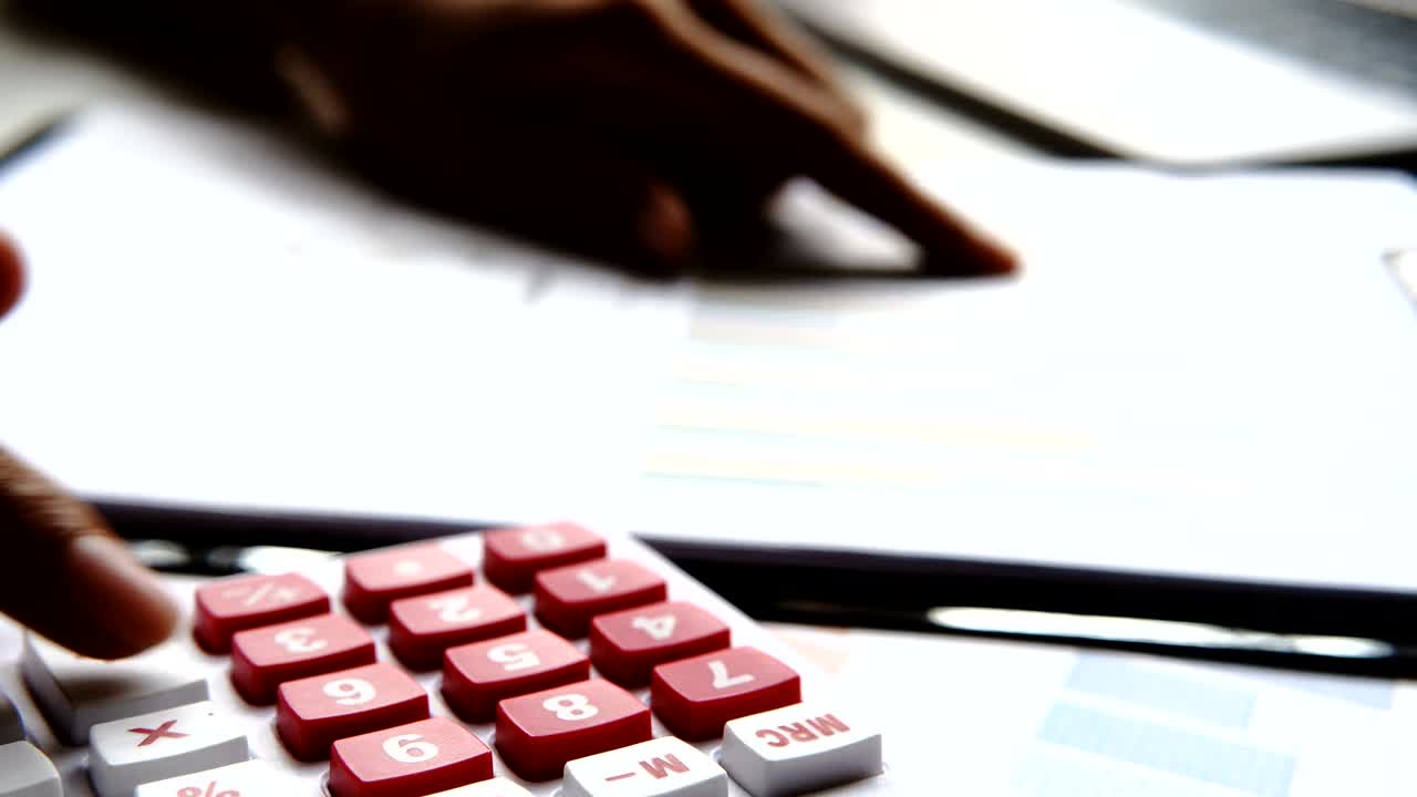 Audit concept, Business people financial marketing report, calculating balance. Service checking document.