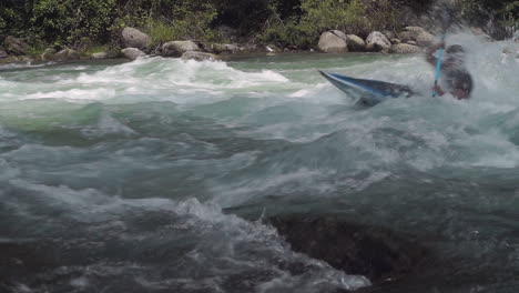 meran, south tirol, italy: canoeists training and preparing for the 63th international canoe slalom