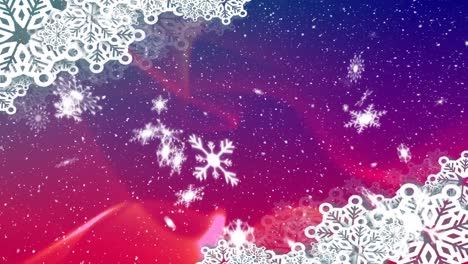 snow falling on purple background