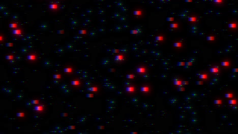 Symmetrical-grid-of-floating-red-and-blue-dots-against-a-dark-backdrop