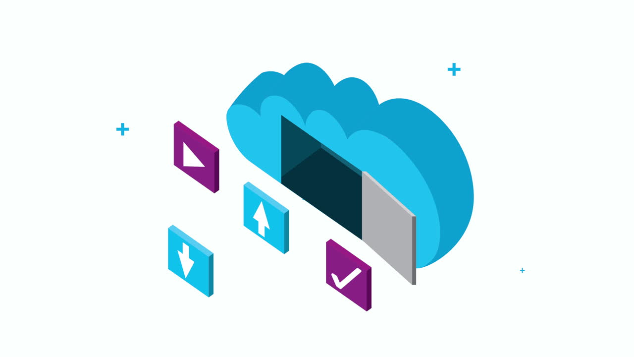 tecnología de computación en la nube con iconos de redes sociales