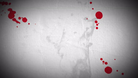 animación de la mancha de sangre que aparece sobre un fondo gris