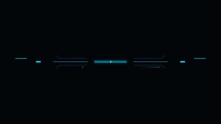 Futuristic Digital Loading Bar Animation on Dark Background