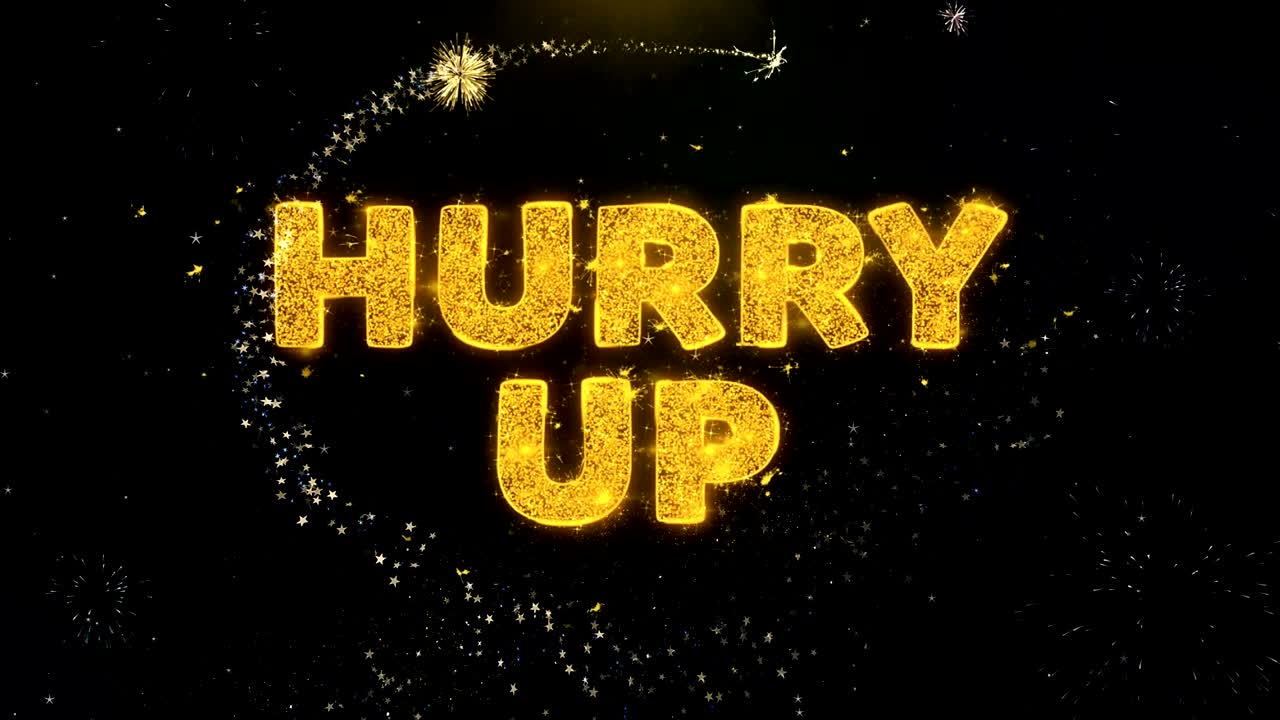 금 입자 불꽃놀이 전시회에 대한 문자를 빨리 보내세요.