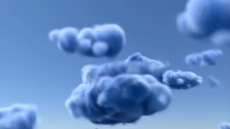 blue fluffy clouds