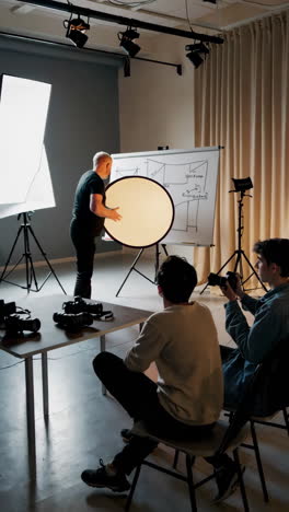 photography class in a studio