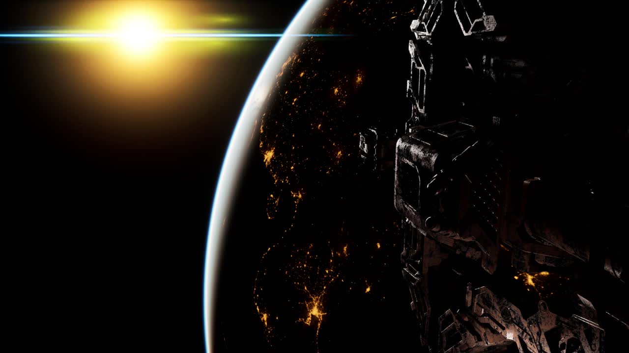 iss 에서 보는 지구 행성. 우주 에서 관찰 하는 아름다운 지구 행성