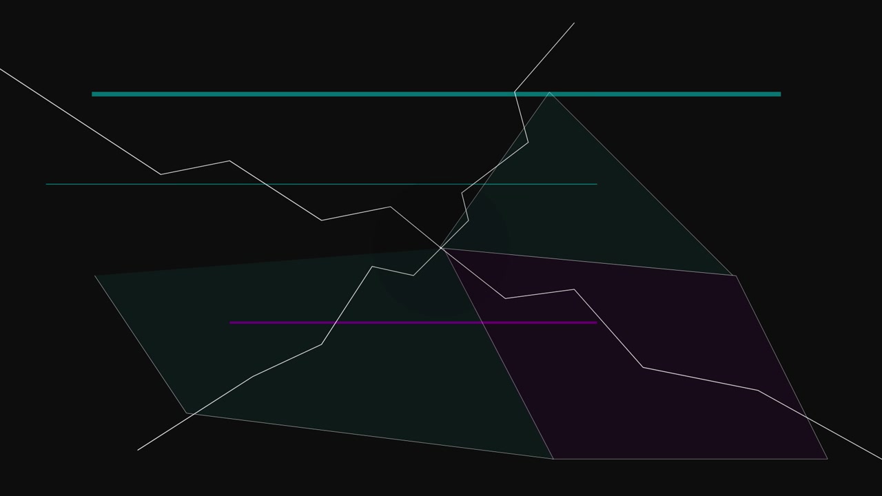 Abstract Geometric Motion Graphics with Pulsing Lines and Shapes