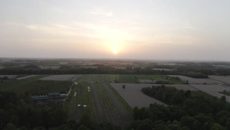 Forwarding-the-drone-to-capture-sunset-in-this-beautiful-flat-land