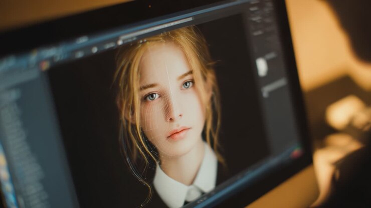 Il processo di creazione di un ritratto: catturare l'essenza della bellezza attraverso l'arte digitale e le tecniche di ritocco nel software di editor di immagini