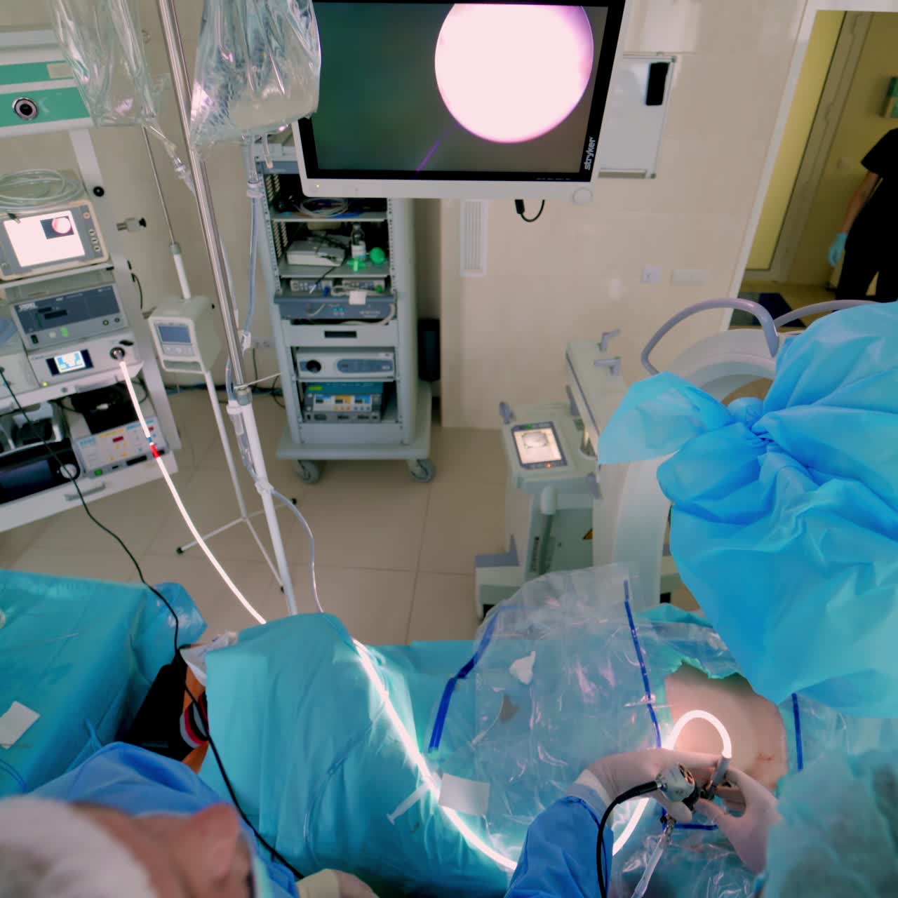 Doctors performing surgery