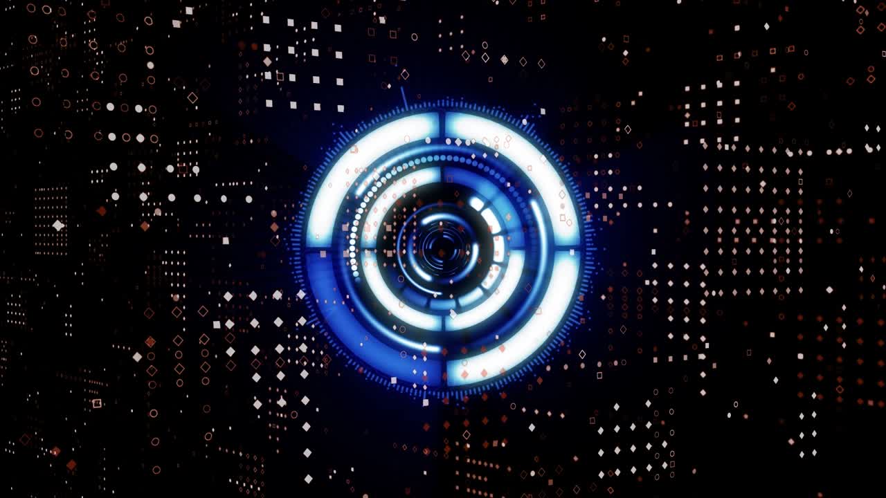 Animation of scope scanning and spots on black background