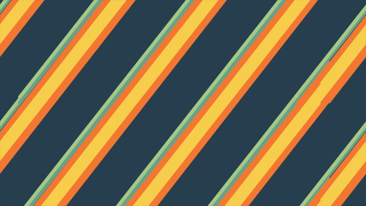 Animasi Garis Diagonal Gaya Retro Dinamis dengan Perubahan Warna