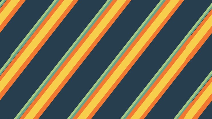 Dynamic Retro Style Diagonal Stripes Animation with Changing Colors