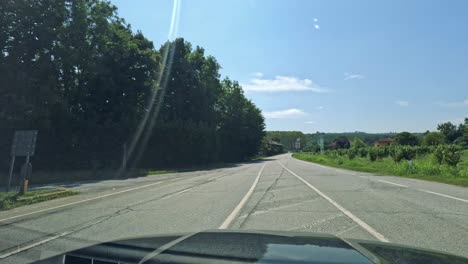 a drive through hills and vineyards in italy