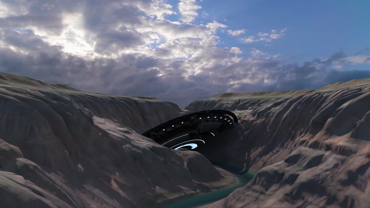 UFO in a Canyon