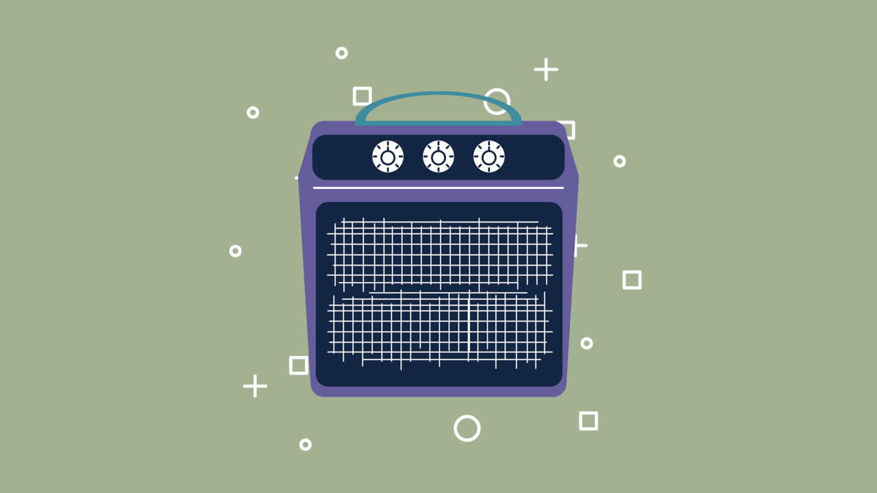 보라색 기타 증폭기