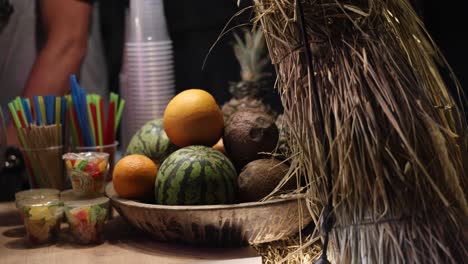 a vibrant display of fresh fruits and vegetables at a market