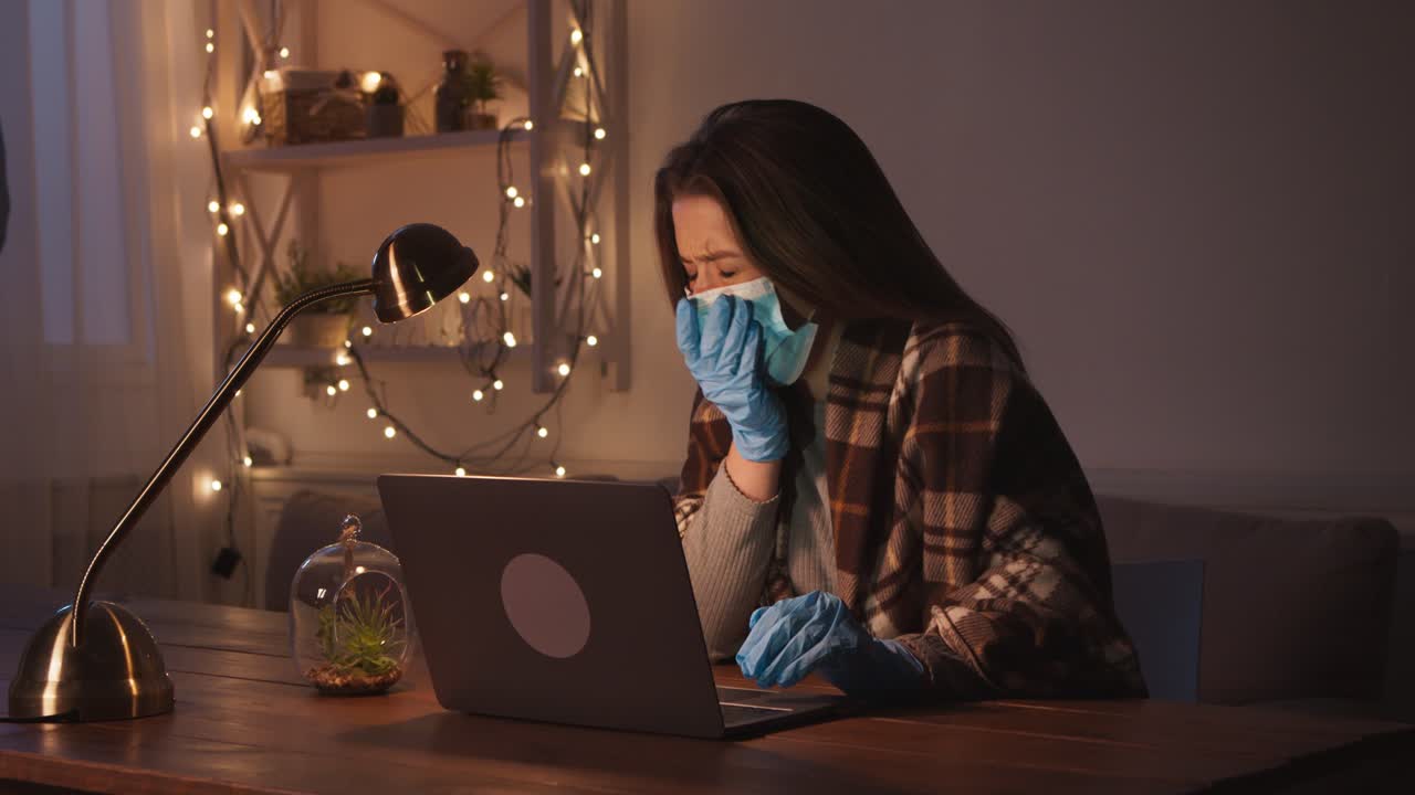 Woman working from home during the pandemic