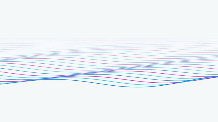 Abstract Background with Animated Colorful Wavy Lines