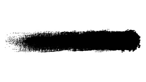 abstract black ink hand painted brush strokes on white background. animation. single paint brush stroke being painted from left to right, monochrome