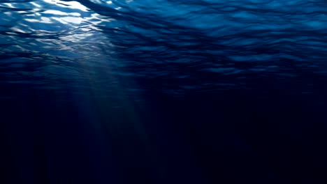 seamless loop of deep blue ocean waves from underwater background