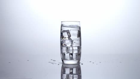 glass of water with ice