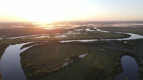 aerial view of the river and landscape