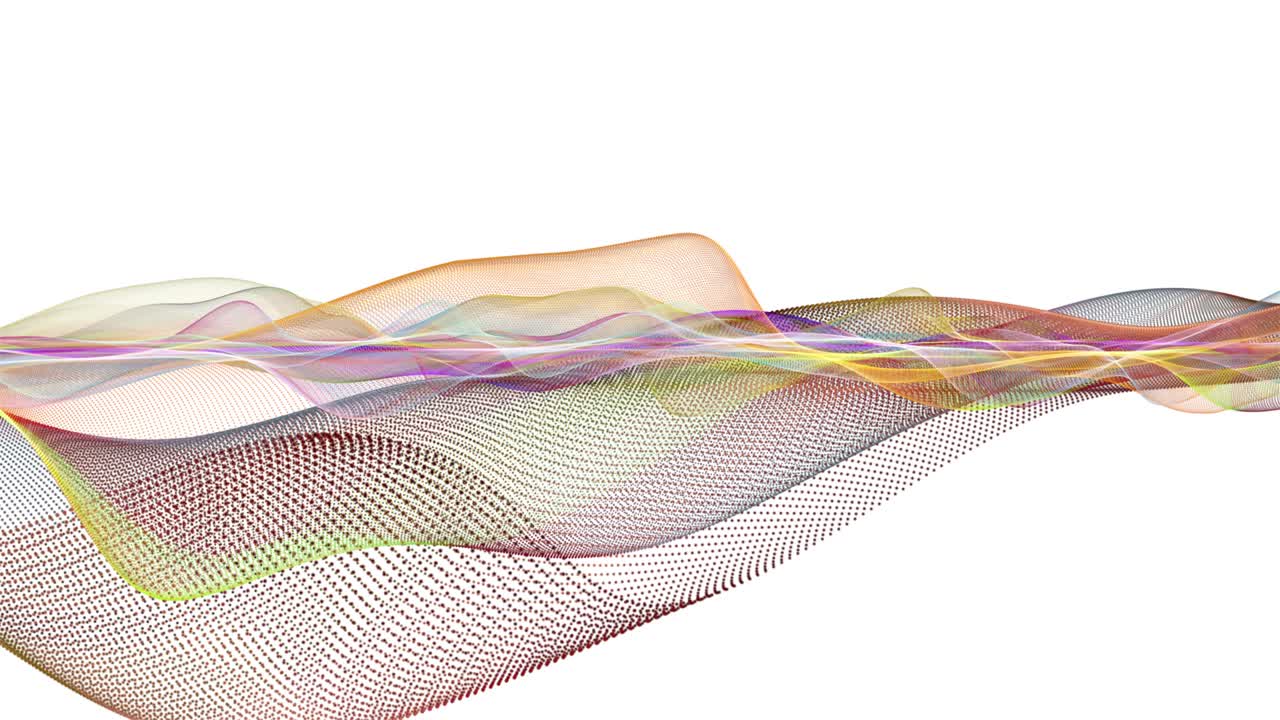 animación fantástica con objeto de onda de partículas en cámara lenta y espacio para texto, 4096x2304 bucle 4k