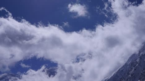 snowy mountains and clouds timelapse