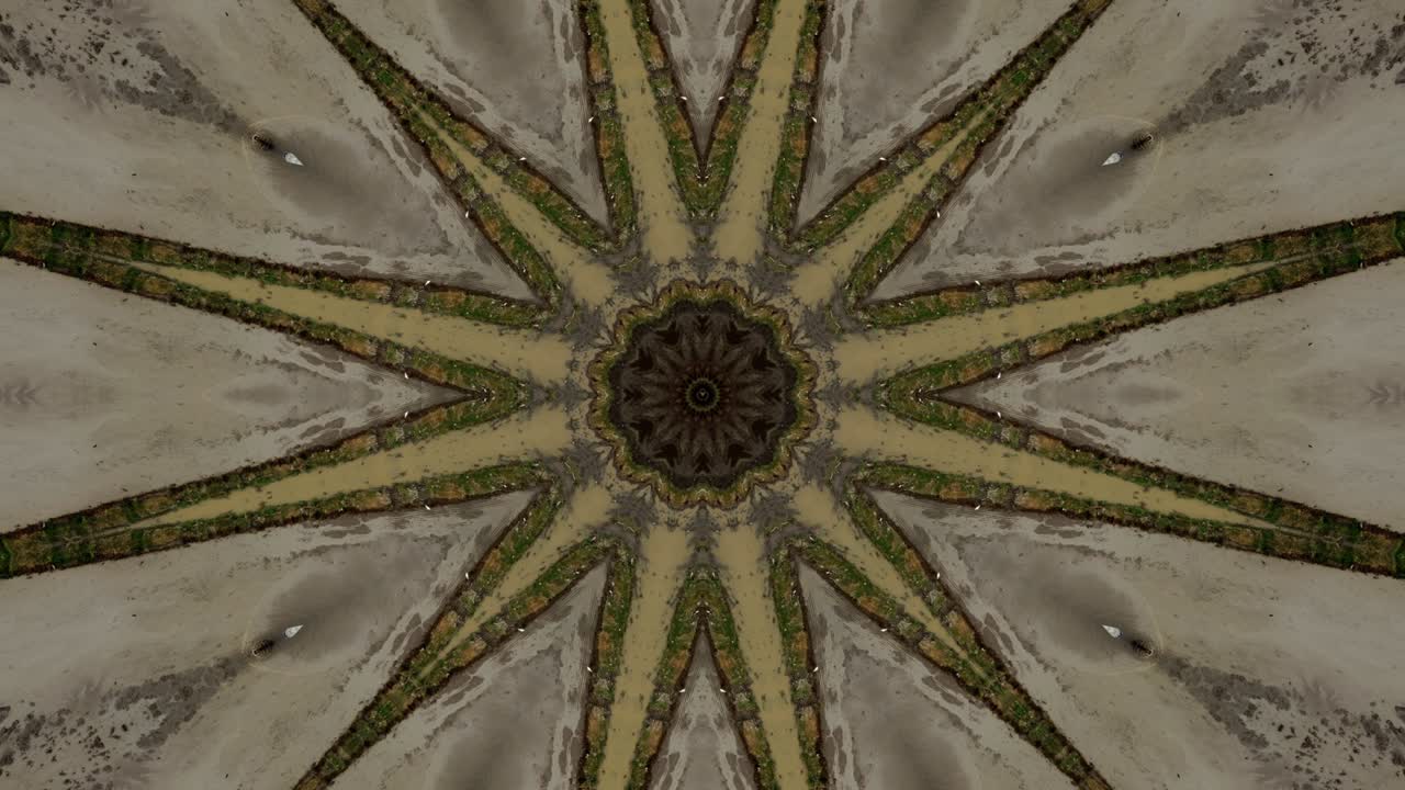 patrón de forma de círculo de caleidoscopio fondo abstracto