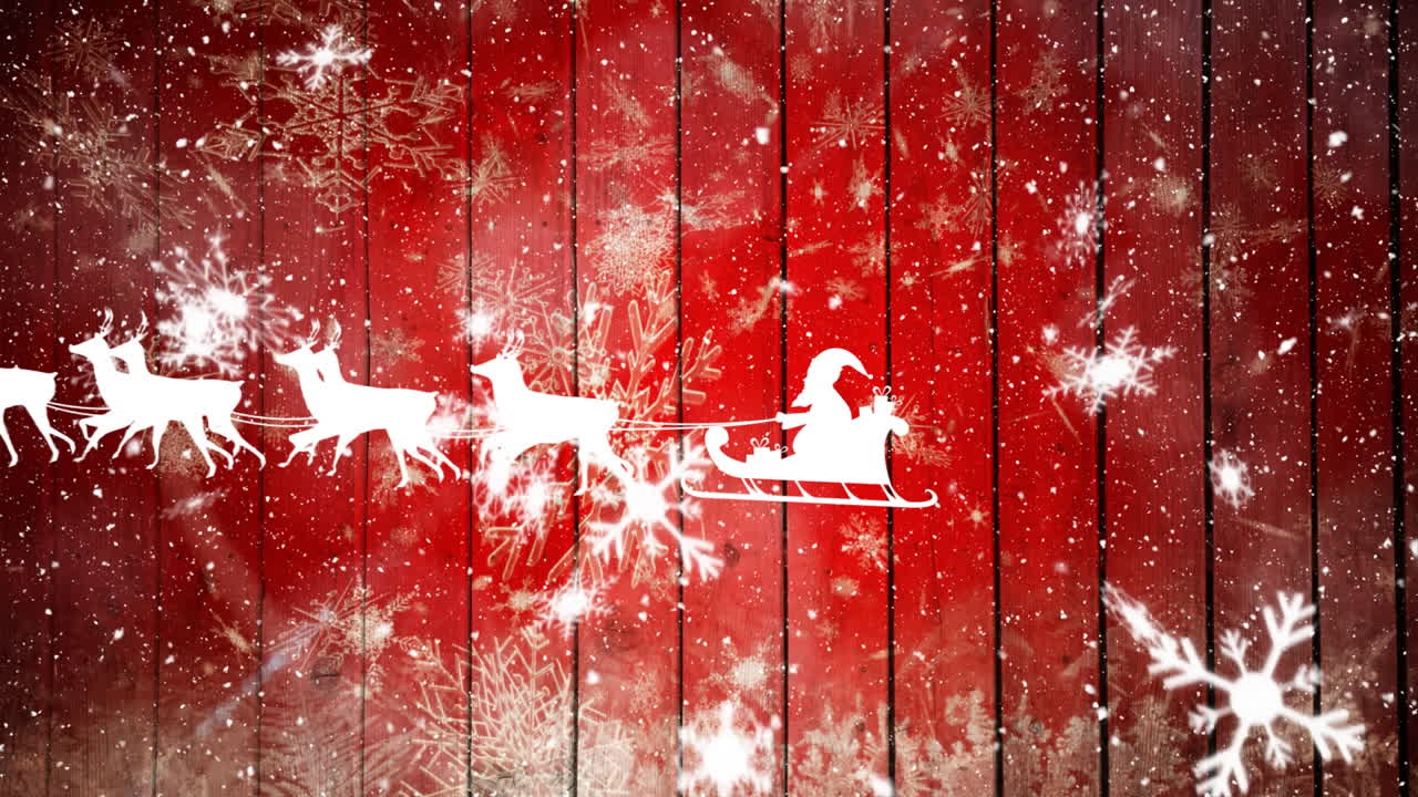 산타클로스 가 사 ⁇  이 끌어당기는  ⁇ 매 를 타고 있다