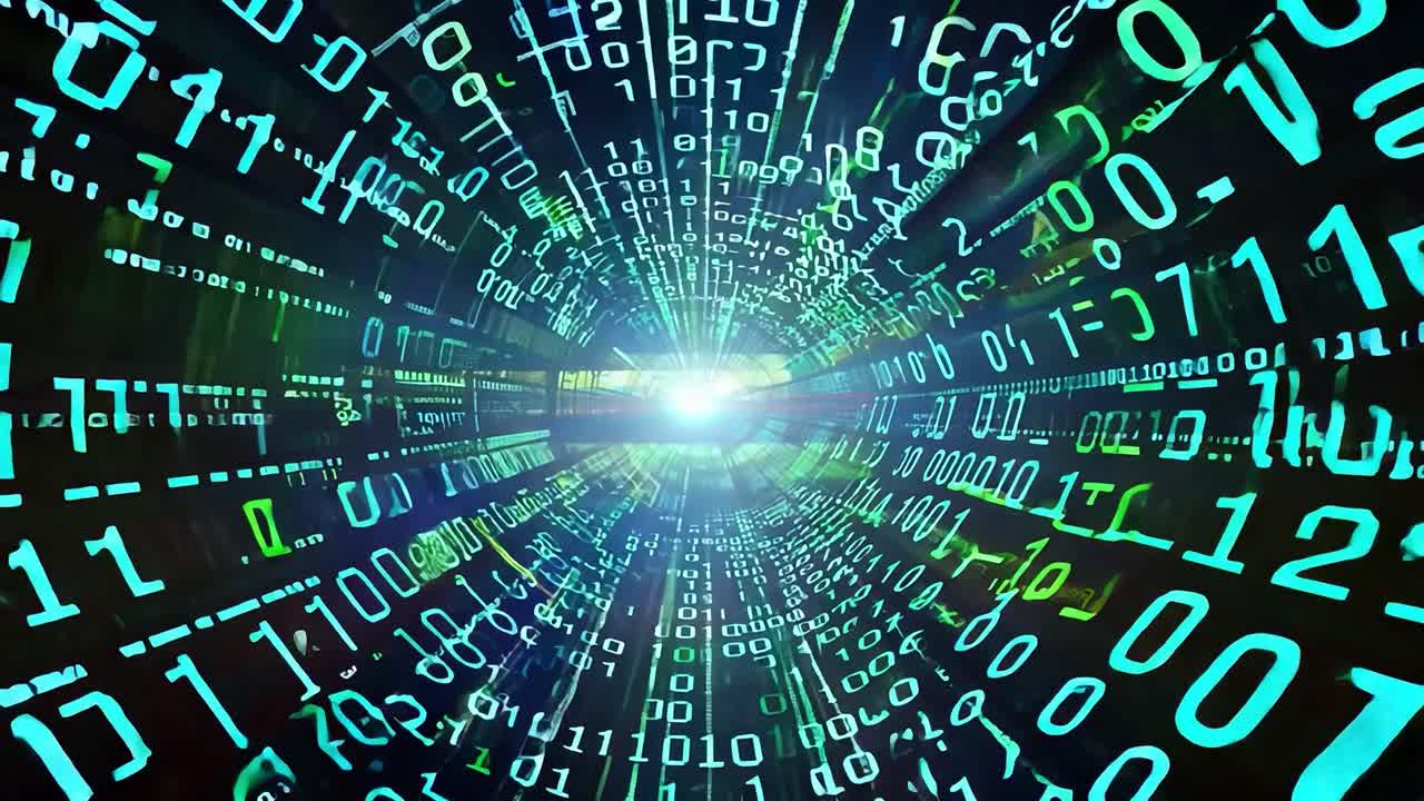 Binary Code Tunnel: A Digital Journey